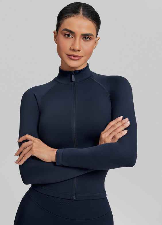 Ultrasculpt Longline Full Zipper Seamless Breathable Warm Jacket
