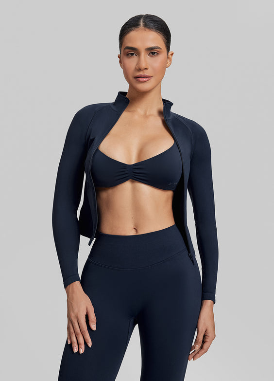 Ultrasculpt Longline Full Zipper Seamless Breathable Warm Jacket