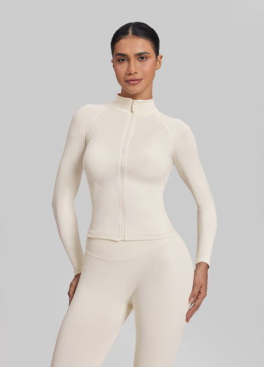 Ultrasculpt Longline Full Zipper Seamless Breathable Warm Jacket