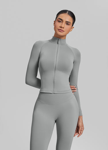 Ultrasculpt Longline Full Zipper Seamless Breathable Warm Jacket