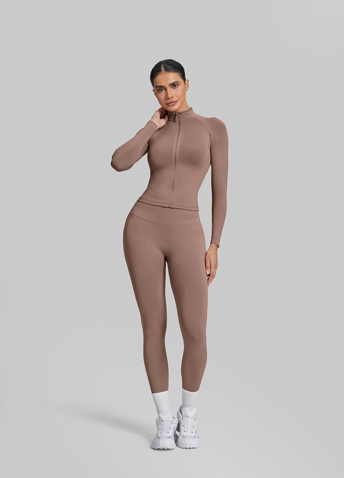 Ultrasculpt Longline Full Zipper Seamless Breathable Warm Jacket