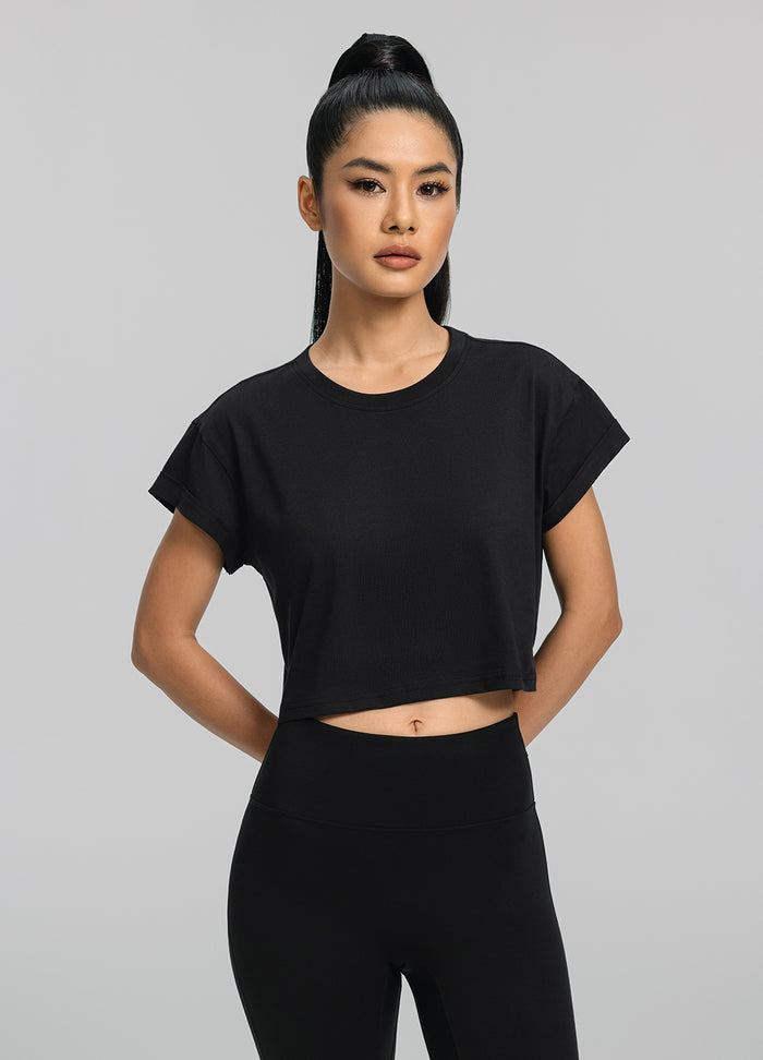 Cropped Cotton T-Shirt