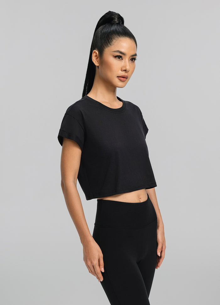 Cropped Cotton T-Shirt