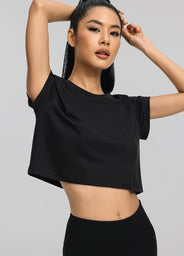 Cropped Cotton T-Shirt