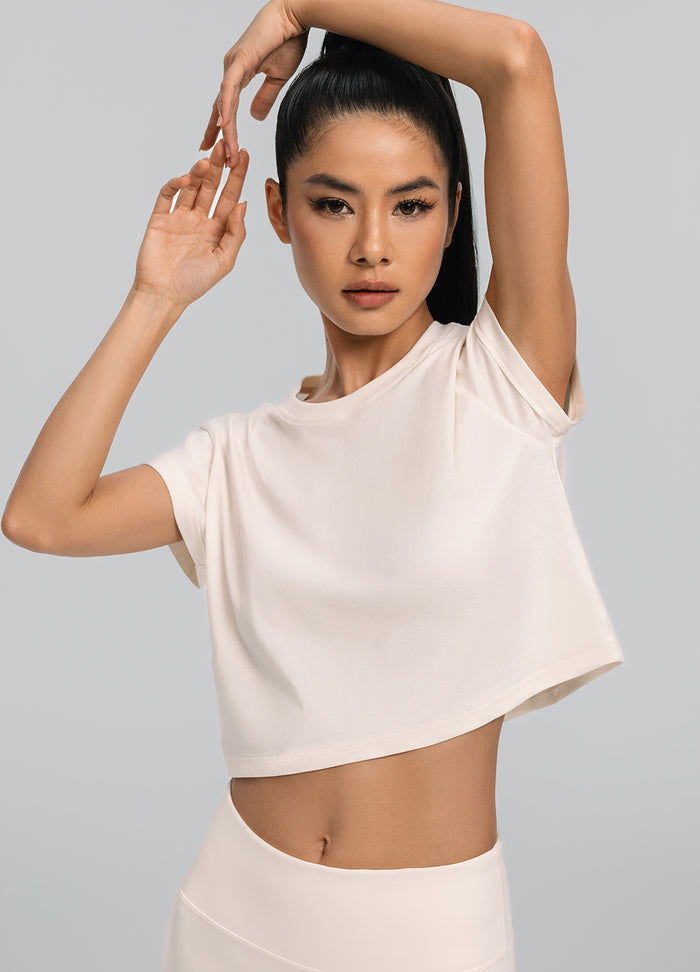 Cropped Cotton T-Shirt