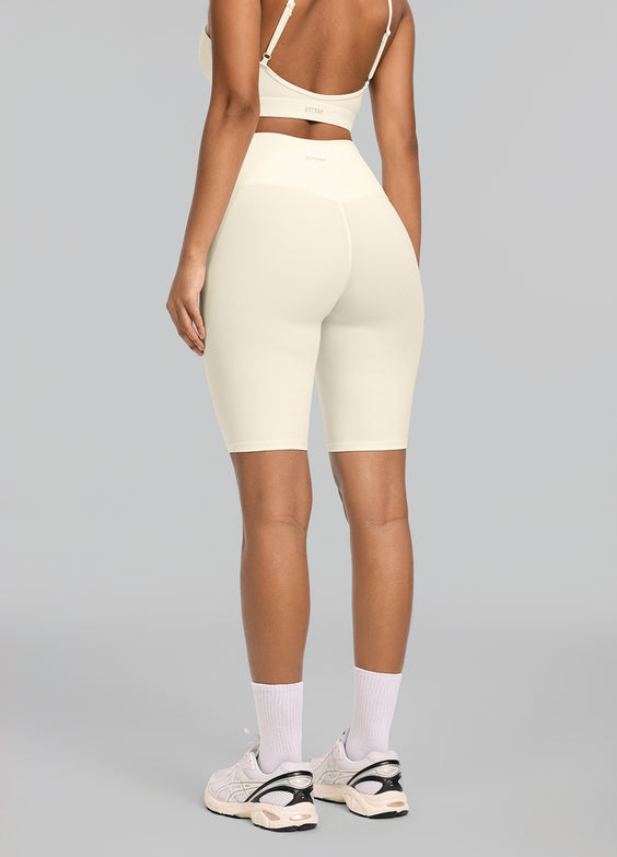 Biker-Shorts mit hohem Bund