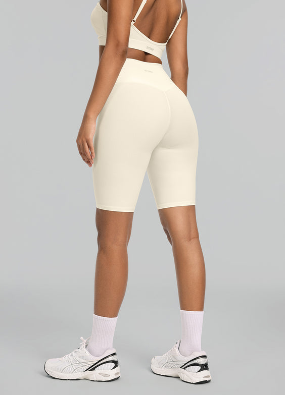 Biker-Shorts mit hohem Bund
