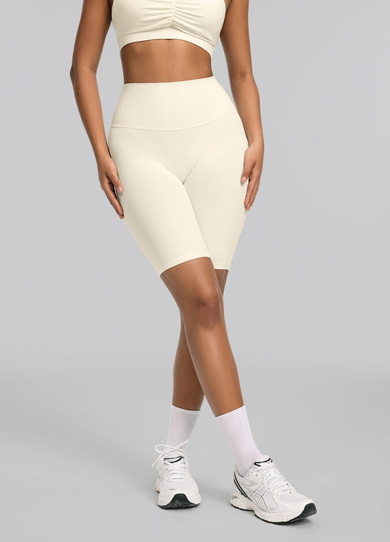 Biker-Shorts mit hohem Bund