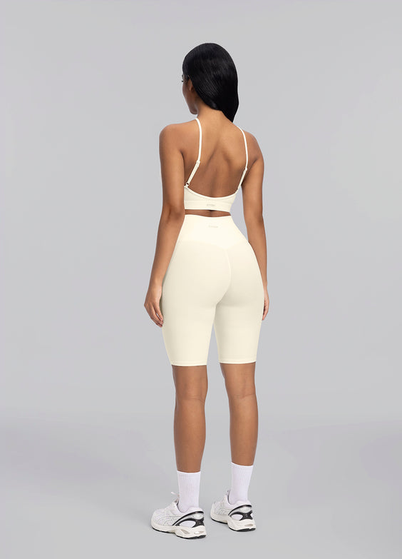 Biker-Shorts mit hohem Bund