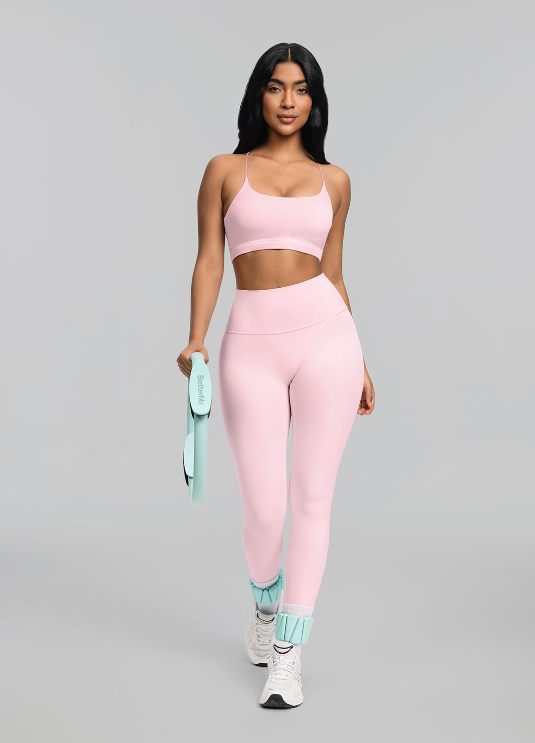 High-Waisted ⅞ Leggings (Color: Ballet Pink) | BetterMe Store