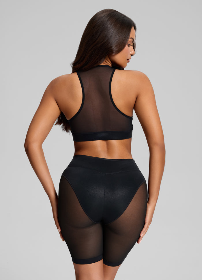 Bermuda Modeladora de Ciclista Translúcida