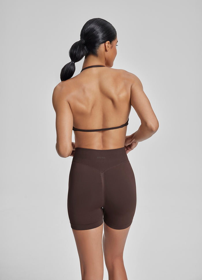 Ultrasculpt Halterneck Backless Strappy Functional Twill Knit Bra