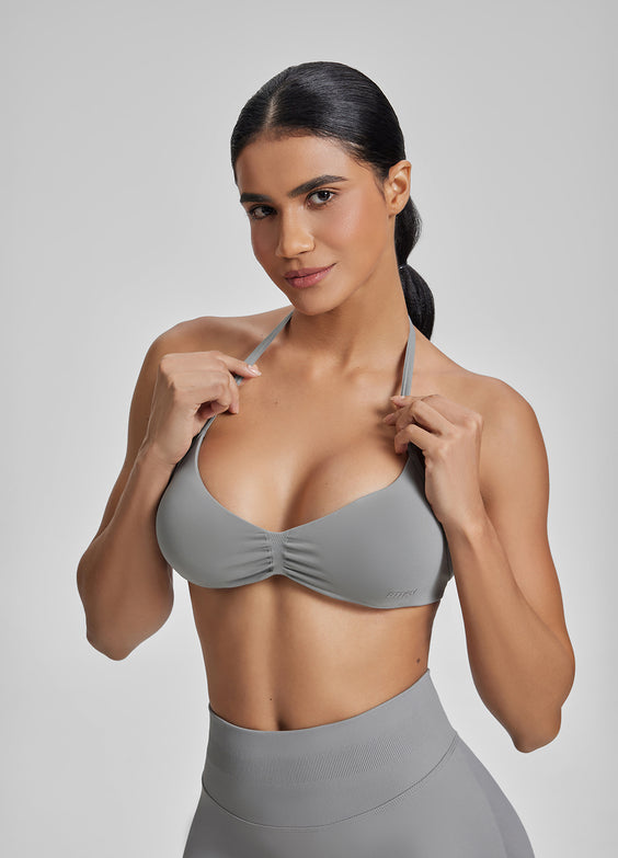 Ultrasculpt Reggiseno Funzionale in Maglia Twill con Spalline Sottili e Schiena Scoperta