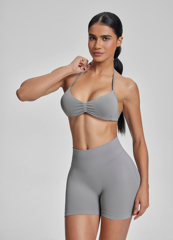 Ultrasculpt Reggiseno Funzionale in Maglia Twill con Spalline Sottili e Schiena Scoperta