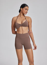 Ultrasculpt Halterneck Backless Strappy Functional Twill Knit Bra