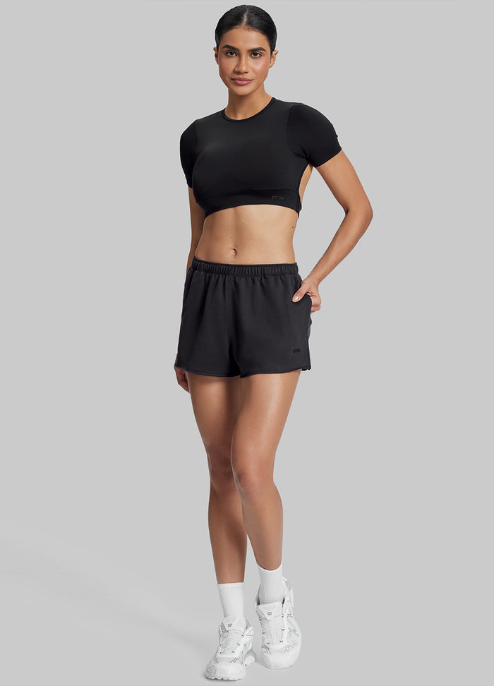 Mid-Rise Comfy Mid-Thigh Stretchy Waist French Terry Jersey Shorts
