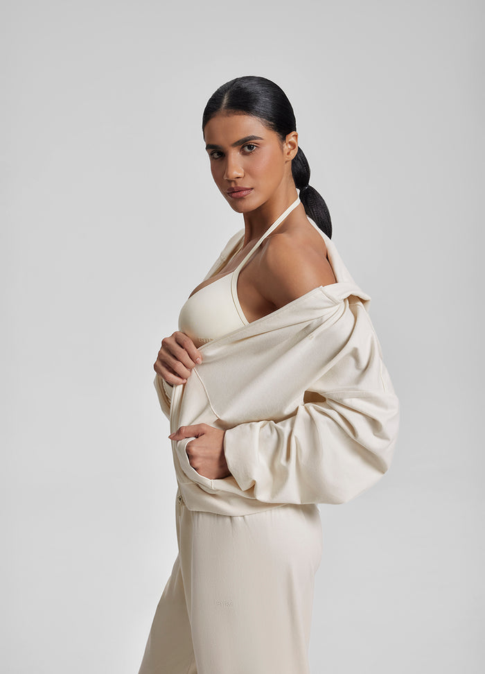 Relaxed Oversized Full Zipper Kangaroo Pockets Soft Hoodie