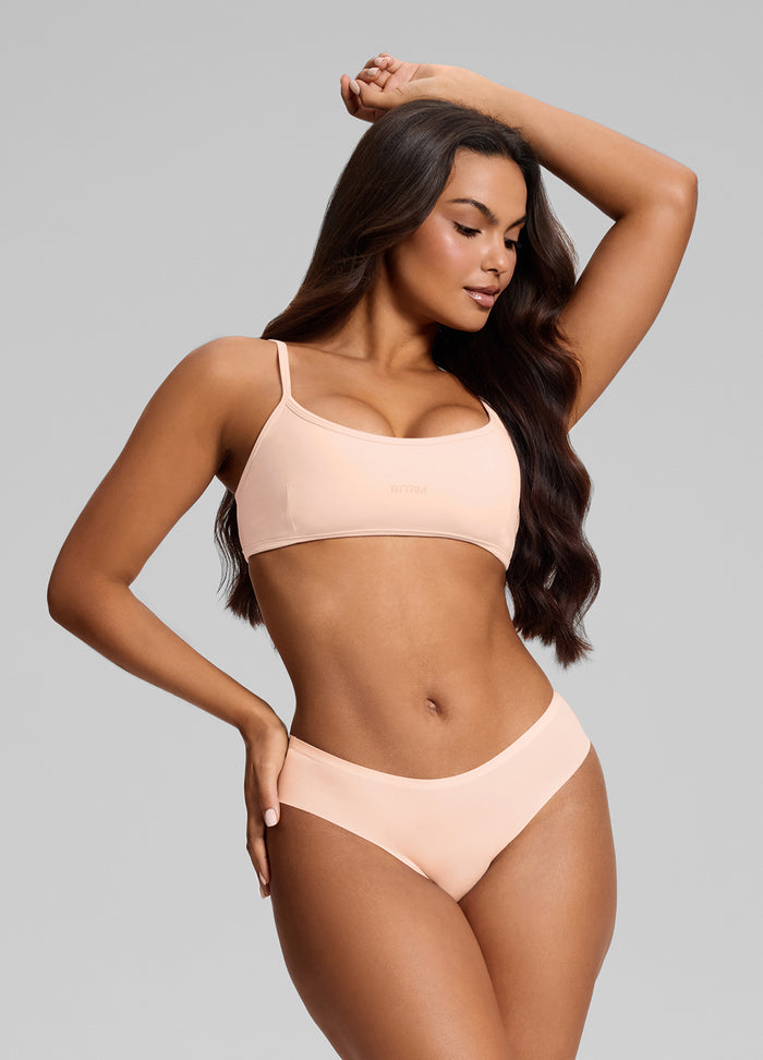 Nahtloser Bikini mit mittlerer Leibhöhe