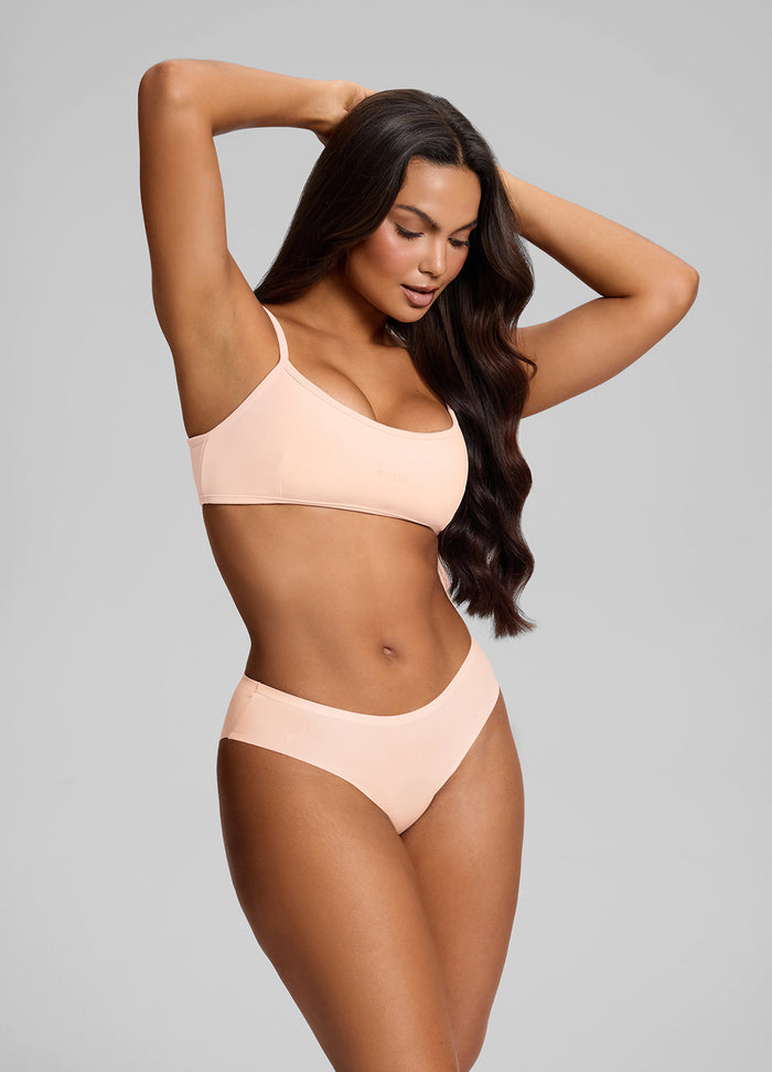 Lot de 2 slips taille mi-haute sans coutures