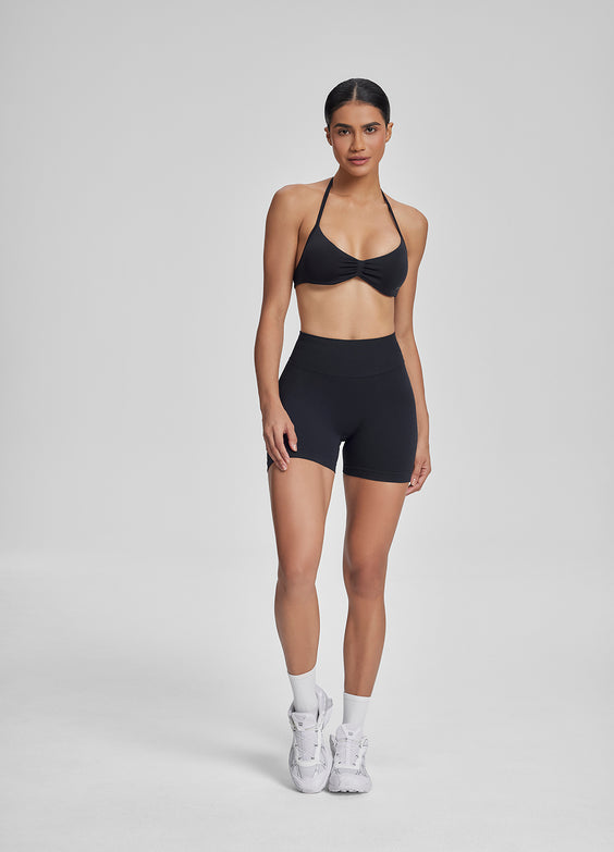 Ultrasculpt Halterneck Backless Strappy Functional Twill Knit Bra