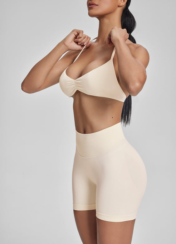 Ultrasculpt Halterneck Backless Strappy Functional Twill Knit Bra
