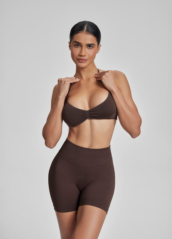 Ultrasculpt Reggiseno Funzionale in Maglia Twill con Spalline Sottili e Schiena Scoperta