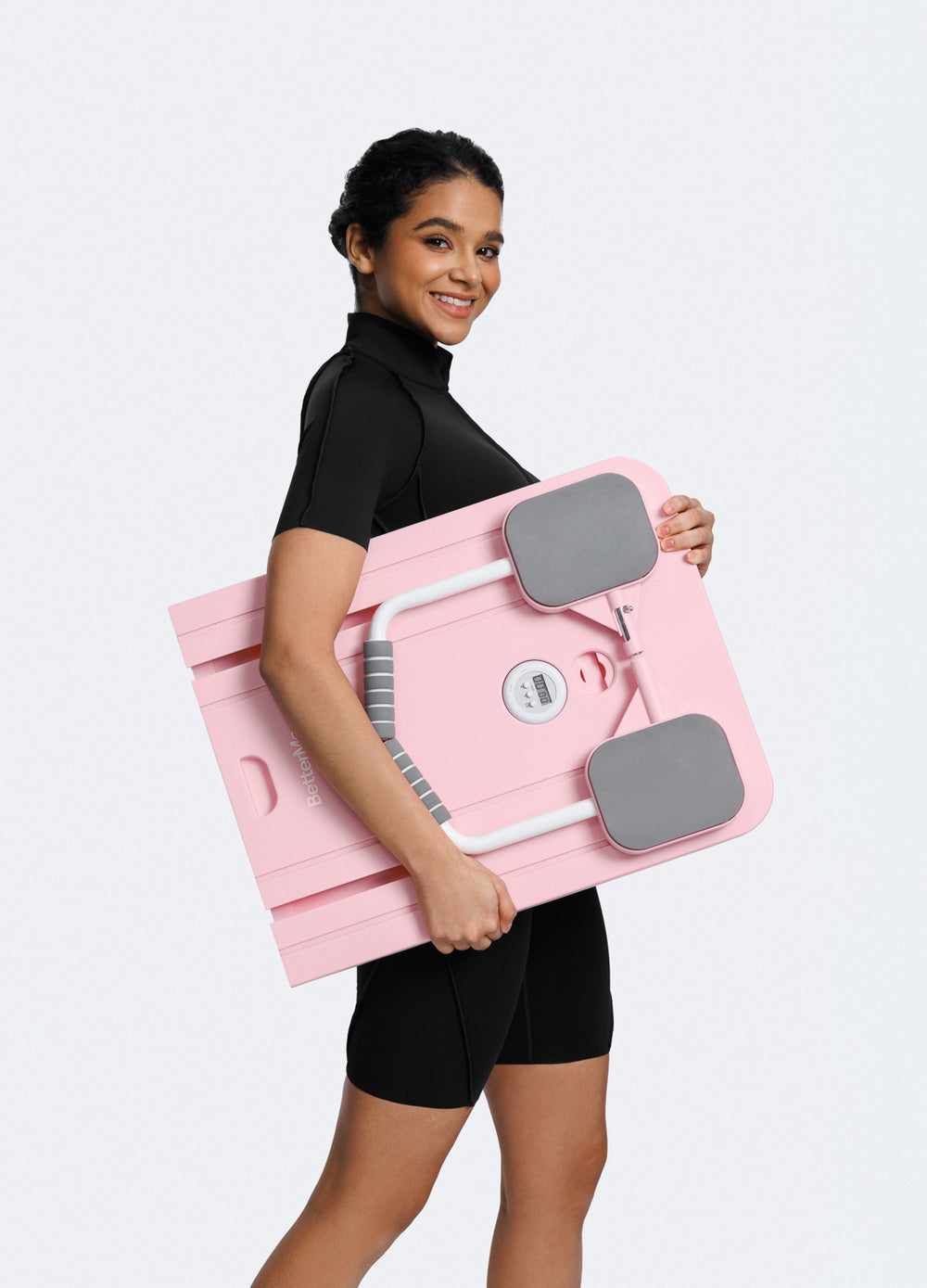 JHBYBMG Portable Pilates Reformer Set For Home - Wooden Slant Board With Resistance Bands & Twist Disc