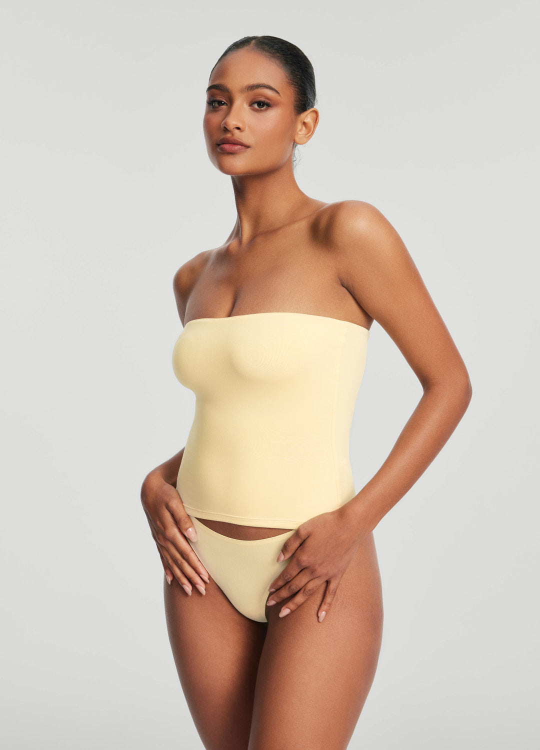 トップス tope tube top Seamless Full-Length Tube Top (Color: Lemon Meringue) | BetterMe Store