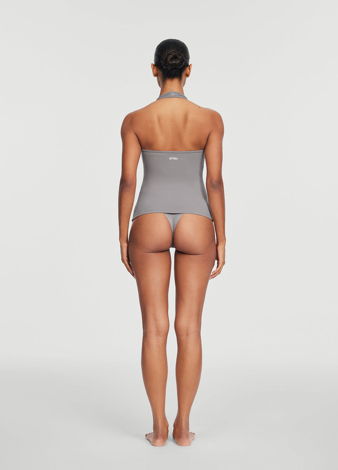 Halter Neck Tank Top (Color: Cool Gray) | BetterMe Store