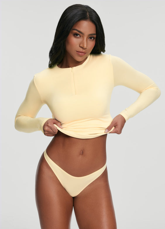 Quarter Zip Long Sleeve Top