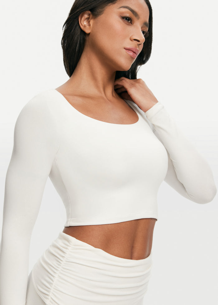 Cropped Round Neck Top