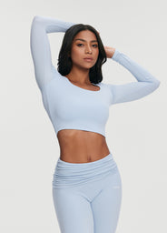 Cropped Round Neck Top