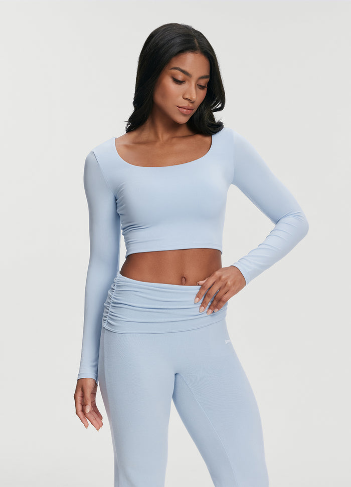 Cropped Round Neck Top