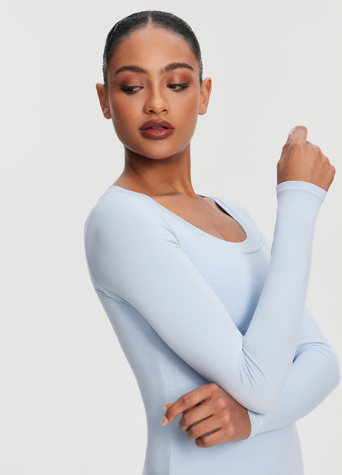 Scoop Neck Long Sleeve Top