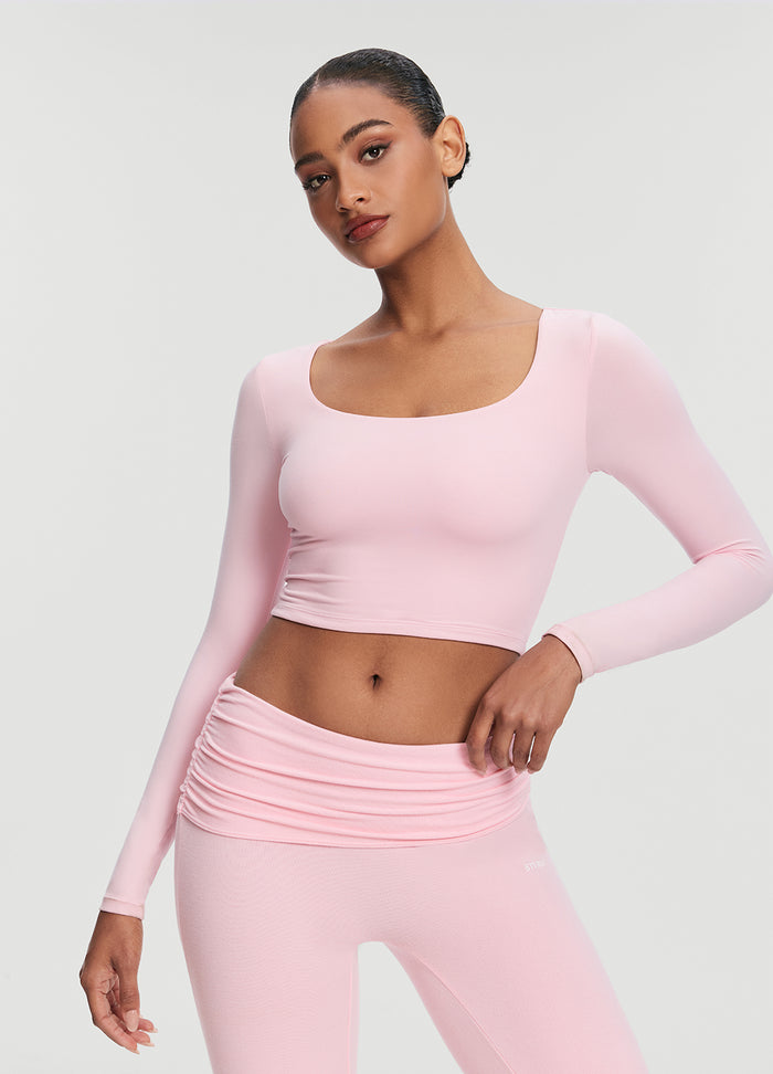 Cropped Round Neck Top