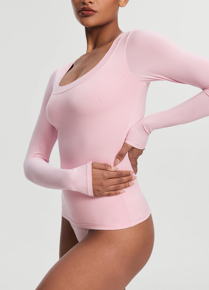 Scoop Neck Long Sleeve Top