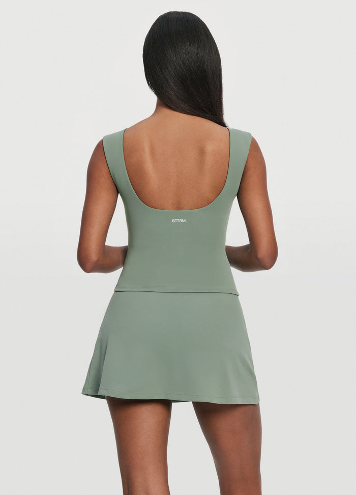 Open Back V-Neck Top