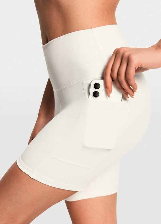 High-Waisted Side Pocket Shorts