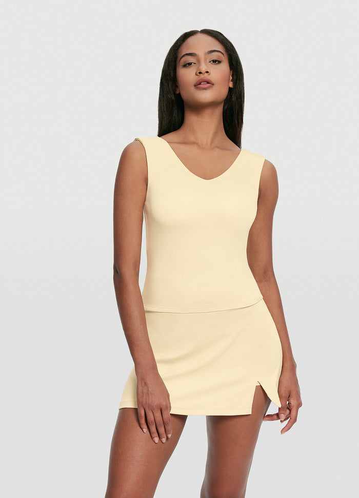 Open Back V-Neck Top
