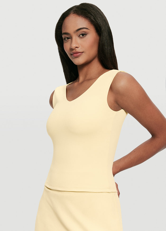 Open Back V-Neck Top