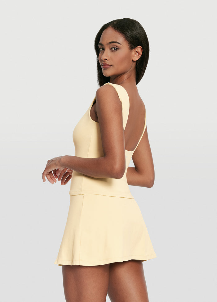 Open Back V-Neck Top