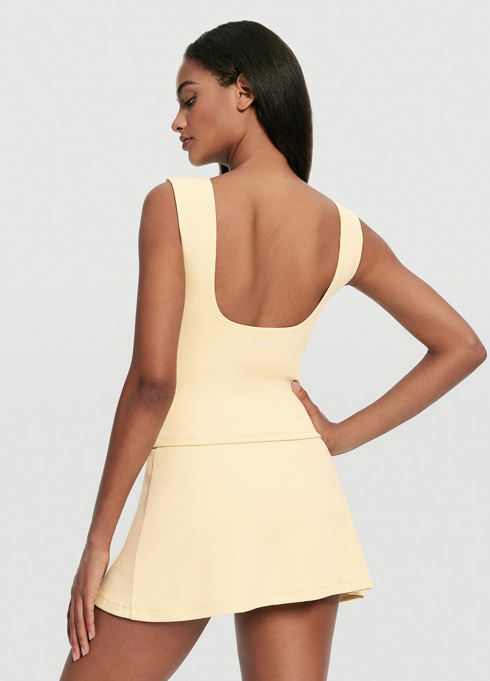 Open Back V-Neck Top