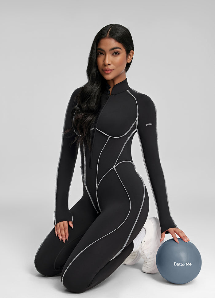 بدلة Catsuit محددة الخياطة