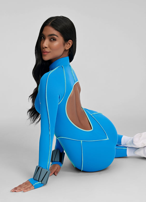 Catsuit mit Konturnähten