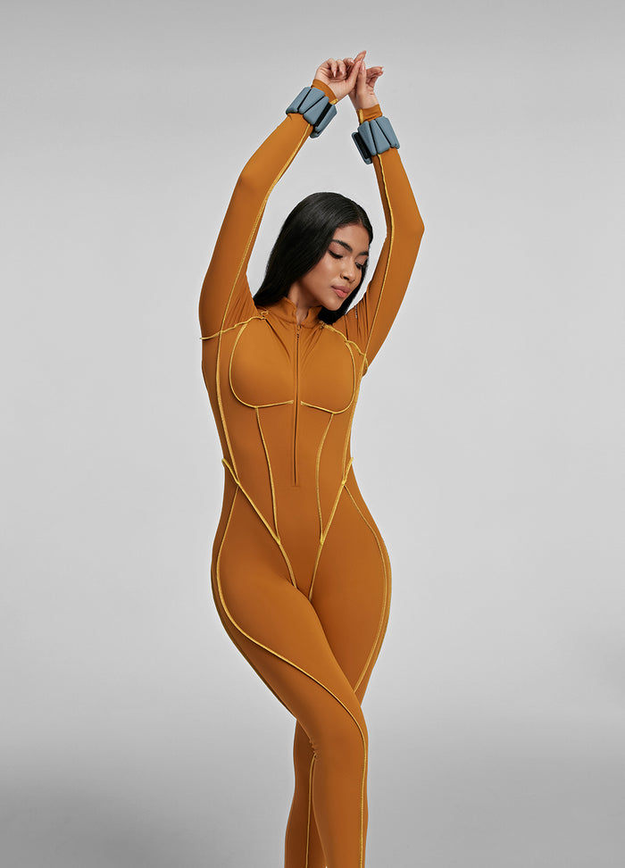 بدلة Catsuit محددة الخياطة