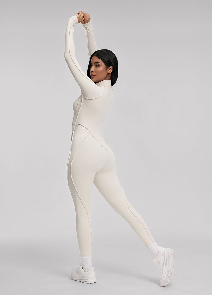 بدلة Catsuit مغلقة الظهر 