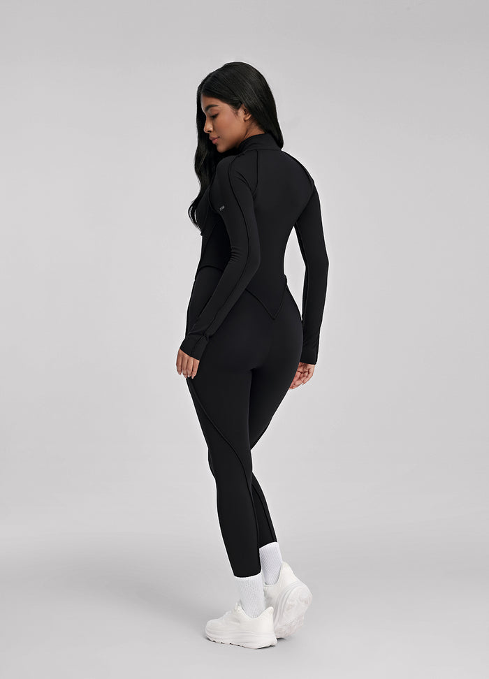 بدلة Catsuit مغلقة الظهر 