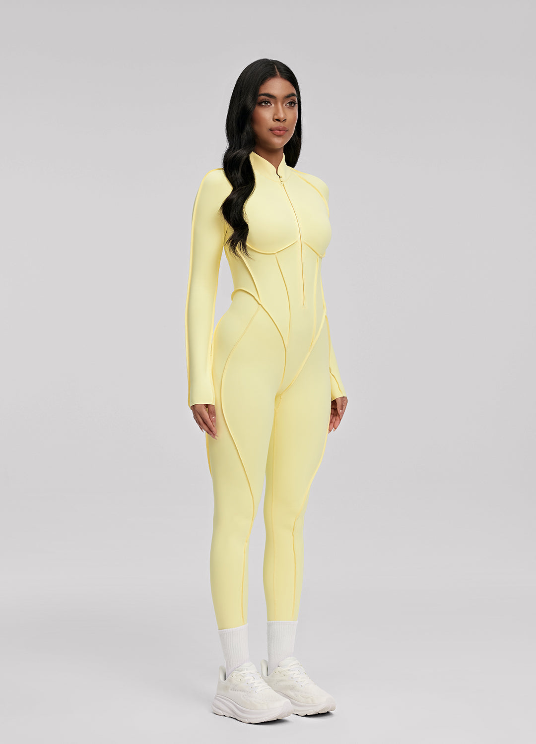 Full-Length Catsuit (Color: Lemon Meringue) | BetterMe Store