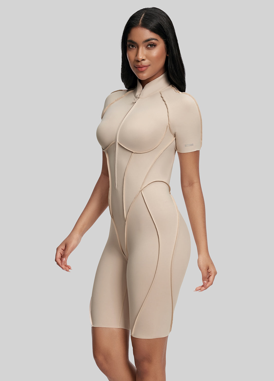 Sleek Shorts Catsuit (Color: Oat Milk) | BetterMe Store