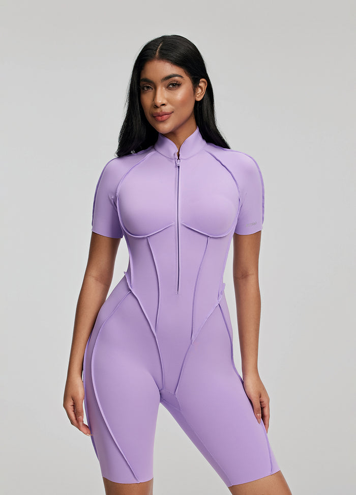 بدلة Catsuit القصيرة الأنيقة 